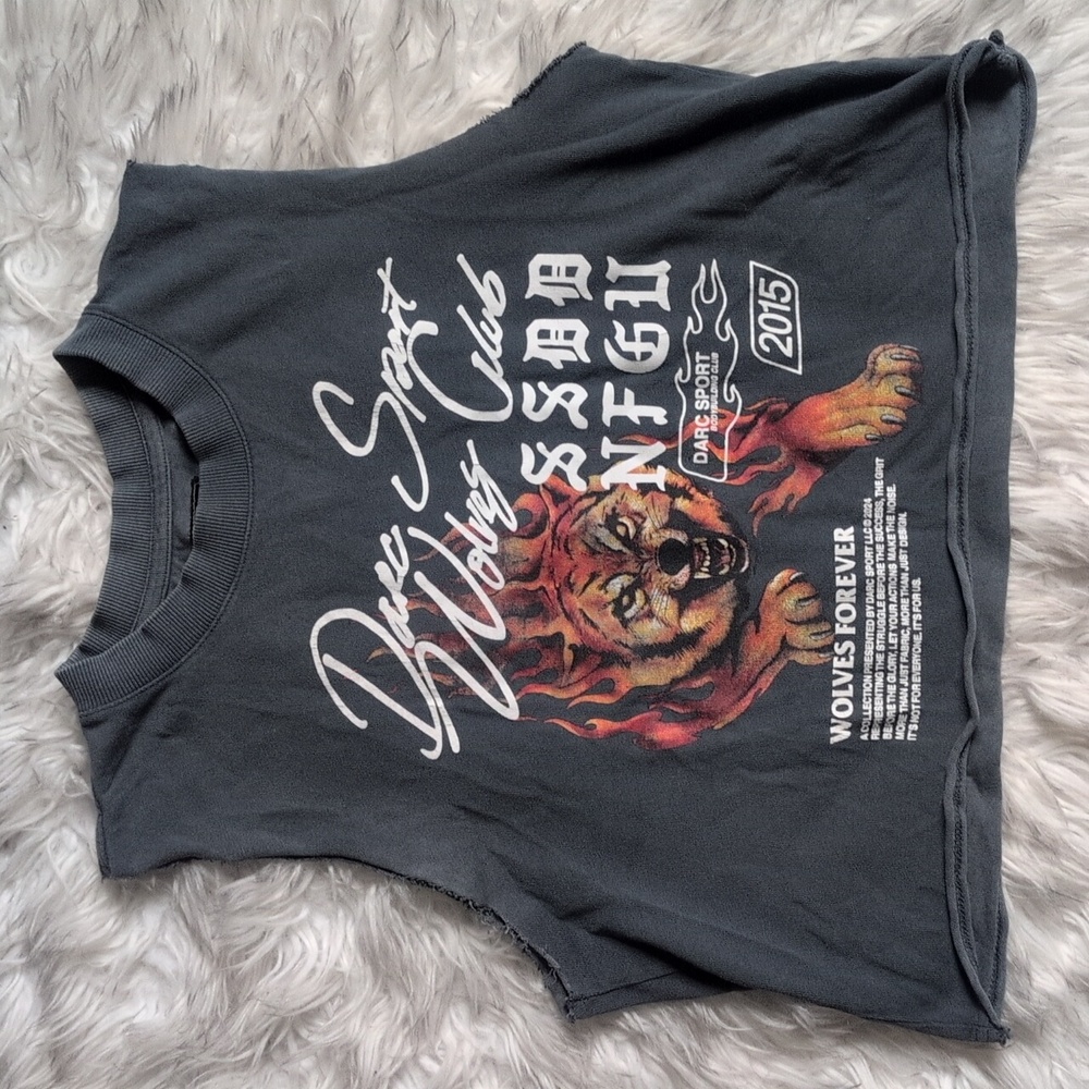 Darc Sport Wolves Cropped Muscle Tank Small